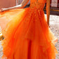 Nox Anabel H1351 Long A-Line Tiered Layered Ruffled Tulle Ballgown