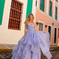 Nox Anabel H1351 Long A-Line Tiered Layered Ruffled Tulle Ballgown