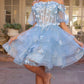 Nox Anabel H1360 Off the Shoulder 3D Floral A-Line Gown Removable Skirt