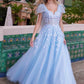 Nox Anabel H1680 Draped Tie-Up Straps Applique Tulle Dress