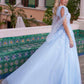 Nox Anabel H1680 Draped Tie-Up Straps Applique Tulle Dress