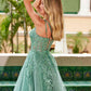 Nox Anabel H1682 A-Line Sweetheart Neckline Dress with Floral Applique