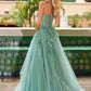 Nox Anabel H1682 A-Line Sweetheart Neckline Dress with Floral Applique