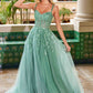 Nox Anabel H1682 A-Line Sweetheart Neckline Dress with Floral Applique