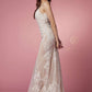 Nox Anabel H494 Spaghetti Strap V-Neckline Long Lace Wedding Gown