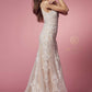 Nox Anabel H494 Spaghetti Strap V-Neckline Long Lace Wedding Gown