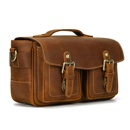 The Faust Leather Camera Bag | Crossbody Vintage Camera Messenger Bag-5