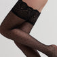 Conte Happy women's polka dot stockings with black silicone lace top