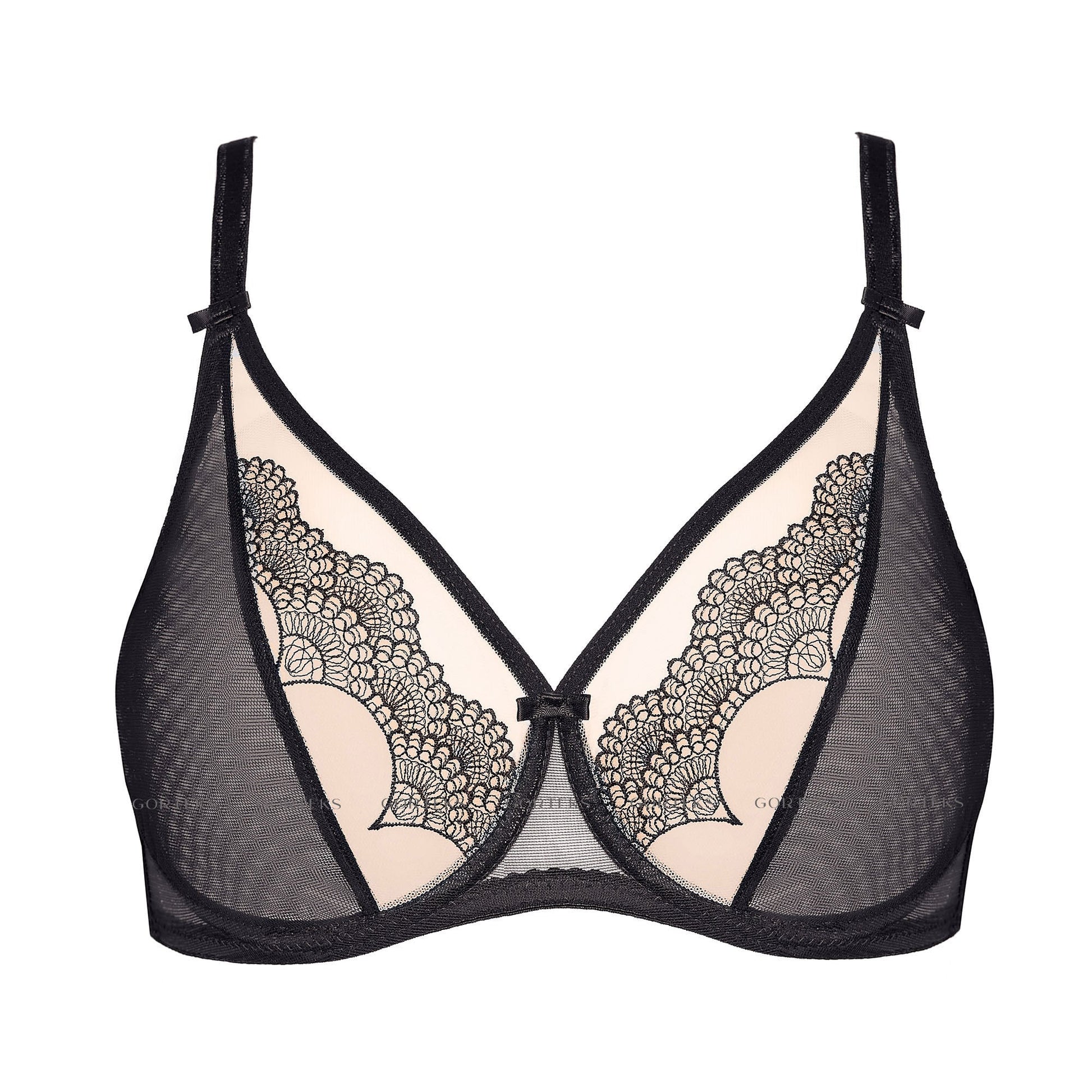 Gorteks Heidi Sheer Full Plunge Underwire Bra-4