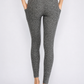 Trophy Yoga Heather Pocket Leggings made in USA in gray, featuring a convenient side pocket
