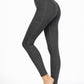 Trophy Yoga Heather Pocket Leggings, made in USA, featuring a heathered fabric and side pocket