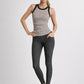 Trophy Yoga Heather Pocket Leggings, made in USA, shown in gray with side pockets