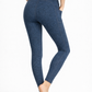 Trophy Yoga Heather Pocket Leggings made in USA, showing heathered fabric and side pocket detail