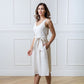 A-Line Organic Dress with Sash Taupe