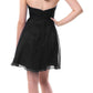 CLEARANCE - Cinderella Divine HK5744 Short Black Chiffon Dress (Size 4)