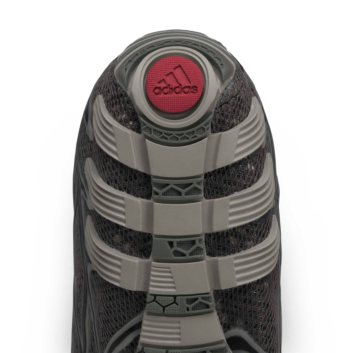Black Adidas x Bad Bunny F50 men's footwear with detailed close-up showing sleek design and textured upper.