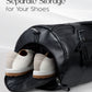 Genuine Leather Travel Duffel Bag – Shoe Compartment, Hidden AirTag Pocket
