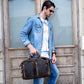 Classy Leather Bags Dublin leather backpack briefcase 2-in-1 in brown leather with adjustable shoulder straps