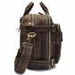 Classy Leather Bags Dublin leather backpack briefcase 2-in-1 in brown leather with shoulder straps and handles