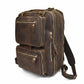 Dublin leather backpack briefcase 2-in-1 by Classy Leather Bags, brown convertible work bag with shoulder straps