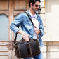 Classy Leather Bags Dublin leather backpack briefcase 2-in-1 in brown leather with multiple compartments