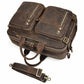Classy Leather Bags Dublin leather backpack briefcase 2-in-1 in brown leather with multiple compartments