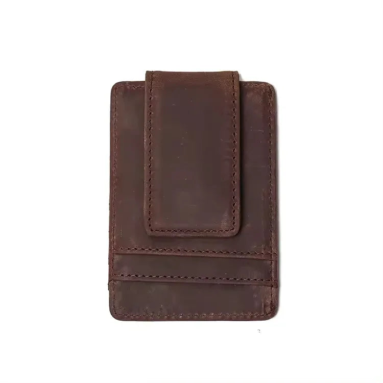 The Walden | Handmade Leather Front Pocket Wallet with Money Clip-5