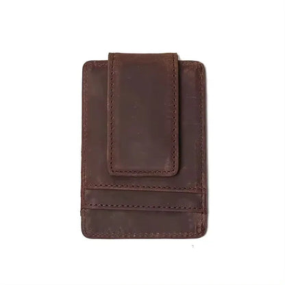 The Walden | Handmade Leather Front Pocket Wallet with Money Clip-5