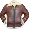 Handmade Men’s Flying Leather Jacket With Fur - -