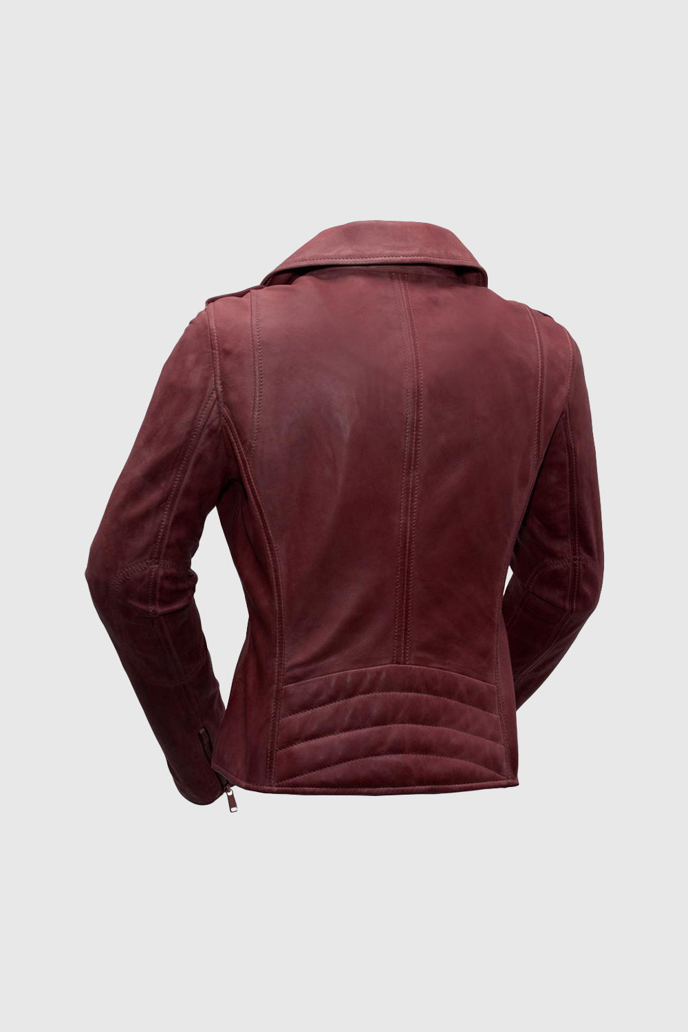 Whet Blu NYC Harper women's lambskin leather moto jacket in black with zip front and quilted shoulder details
