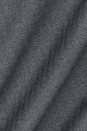 Charcoal long sleeve button-down polo shirt in herringbone fabric by Twillory, featuring a classic collar and tailored fit.