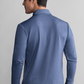 Long Sleeve Button Down Polo in Herringbone // Navy