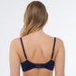 Samanta Hazel Navy Sheer Mesh 3-Part Full Cup Bra-1