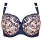 Samanta Hazel Navy Sheer Mesh 3-Part Full Cup Bra-3