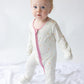 Heart Bamboo Convertible Footed Onesie