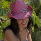 Peter Grimm Heart Attack straw cowboy hat in natural woven straw with a classic Western crown and brim