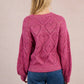 Heart Metallic Knit Sweater