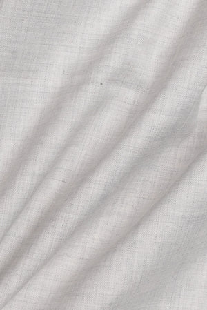 Twillory Leader non-iron solid shirt in Heather Light Grey fabric, showing the smooth, wrinkle-resistant material and classic collar.