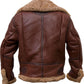 High-Quality Pilot Bomber Leather Jacket With Fur