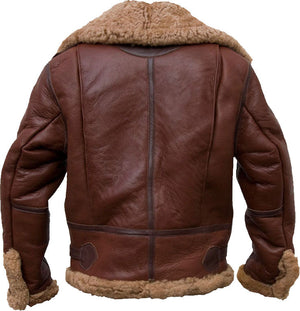 High-Quality Pilot Bomber Leather Jacket With Fur
