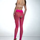Amour Hip Lace 30 DEN Viva Magenta Open Crotch Hipster Tights