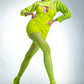 Amour Hip Lace 30 DEN Yellow Open Crotch Hipster Tights