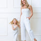 Organic Smocked Button Front Jumpsuit