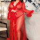 Plus Size Deluxe Marabou Trim Robe