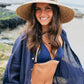 Peter Grimm Huron straw lifeguard hat with wide brim and chin cord