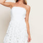 Off-white lace midi dress from Flying Tomato's Carefree Nights collection, featuring elegant lace details and a flowing silhouette.