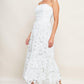 Flying Tomato Carefree Nights lace off-white midi dress, elegant sleeveless dress with intricate lace detailing, perfect for summer events.