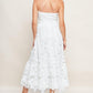 Off-white lace midi dress by Flying Tomato, featuring a flowing design with delicate lace details perfect for elegant occasions.