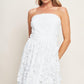 Off-white lace midi dress by Flying Tomato, featuring a flowy design and delicate lace details, perfect for casual or semi-formal occasions.