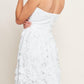 Off-white lace midi dress from Flying Tomato's Carefree Nights collection, featuring elegant design and flowing fabric.